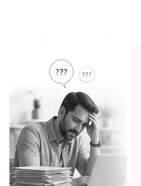 Business owner overwhelmed by scattered work